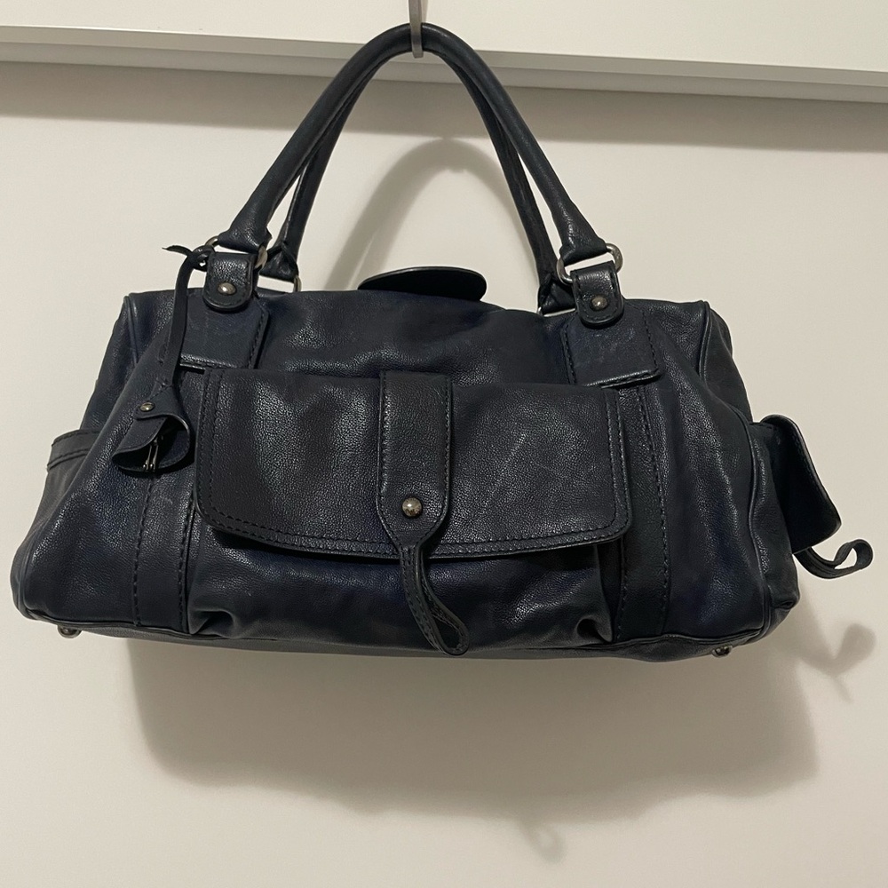 TOD’S bensenville pebbled leather designer handbag made in italy - Picture 3 of 15